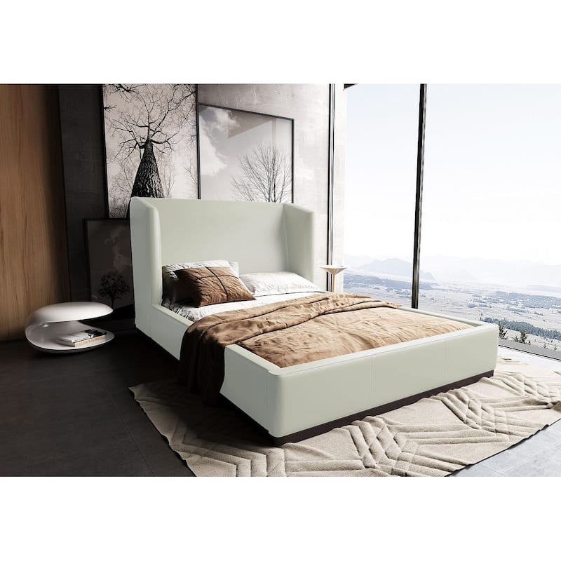 Manhattan Comfort Faux Leather Contemporary Lenyx Full-Size Bed