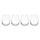 preview thumbnail 1 of 2, Oneida 5 O'Clock Stemless Wine Glasses, Set of 4
