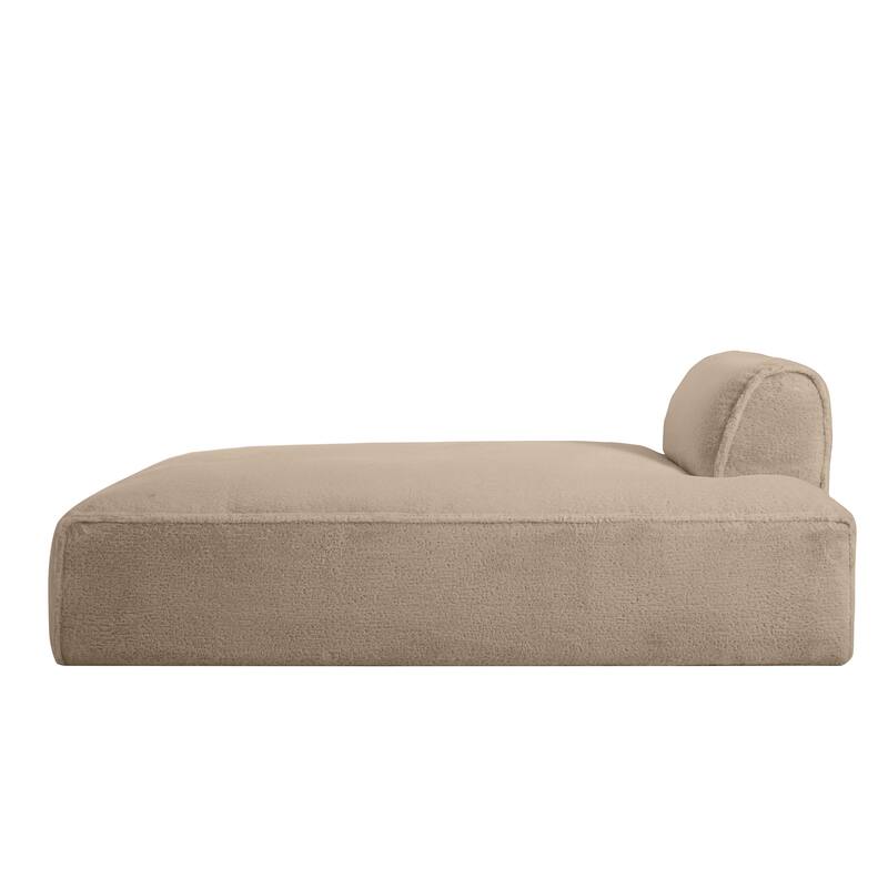 72" Oversized Modular Sofa Bed, Left-handed, Khaki, No Assembly, Elderly/Baby-Friendly
