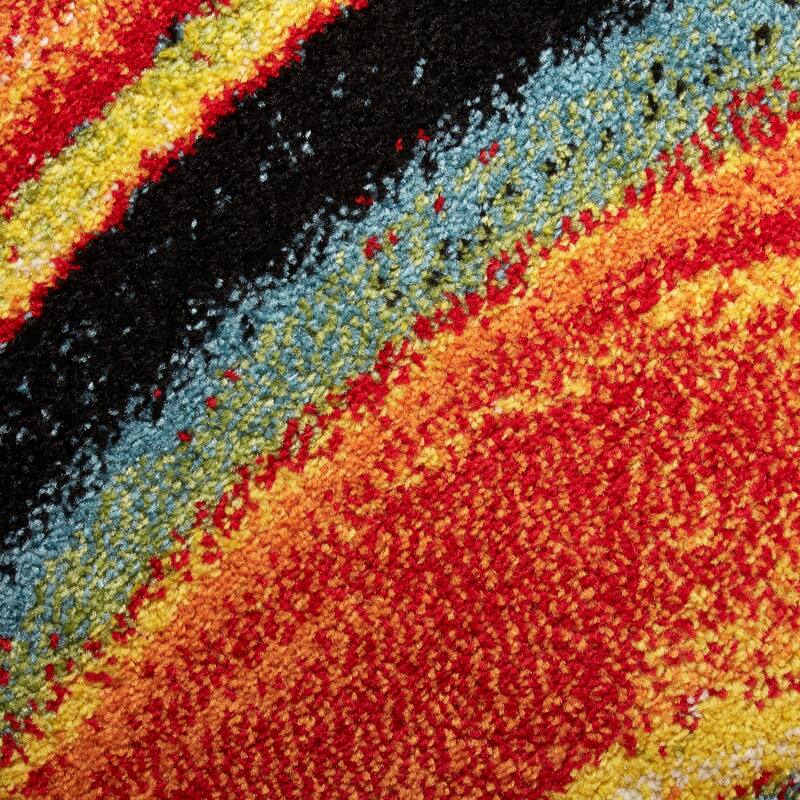 Home Dynamix Splash Adja Abstract Rainbow Swirl Area Rug