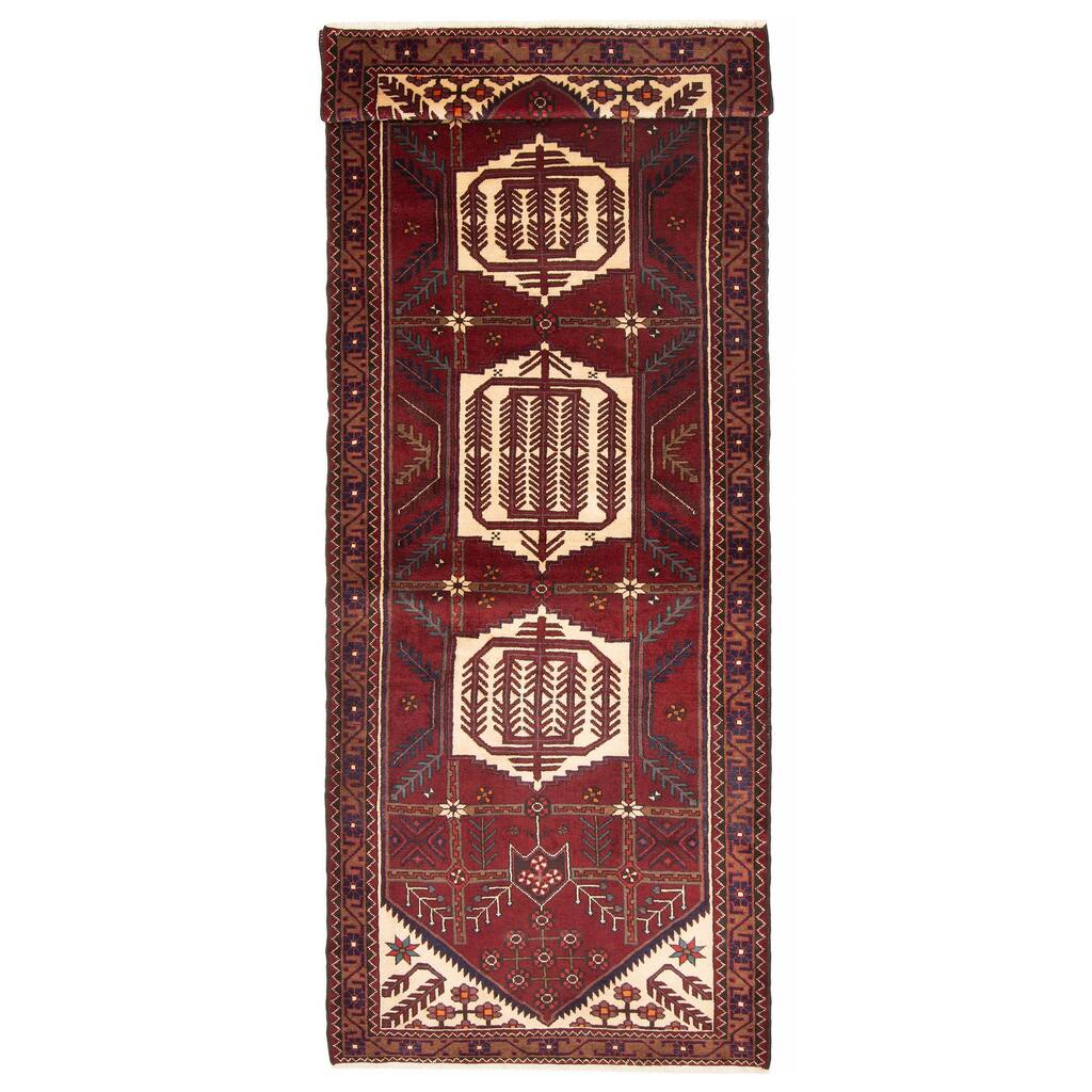 ECARPETGALLERY Hand-knotted Konya Anatolian Red Wool Rug - 3'9 x 9'10