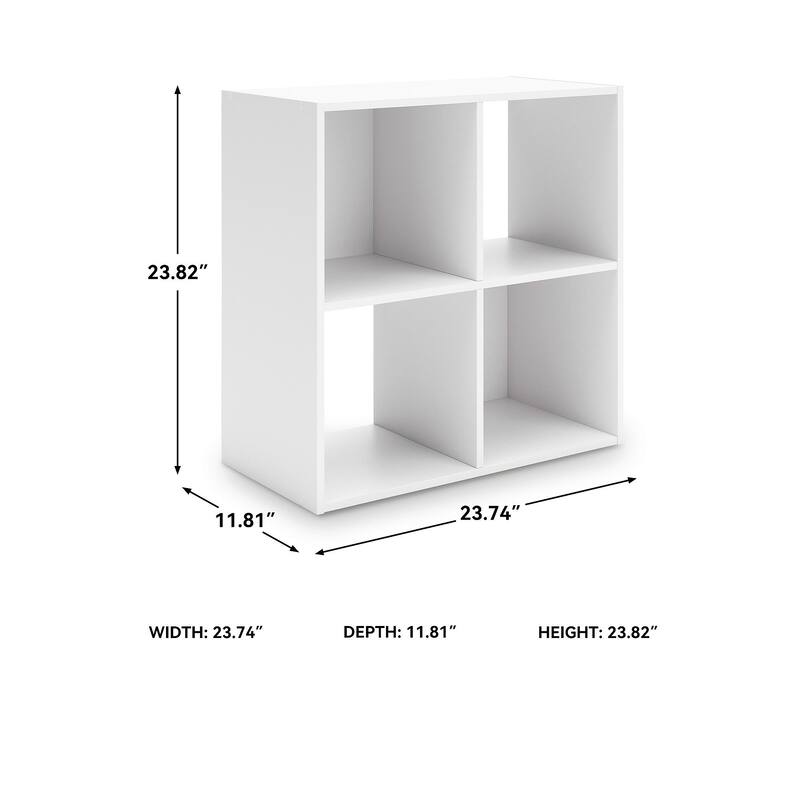 Signature Design by Ashley Onita White 4 Cube Organizer - 24" W x 12" D x 24" H