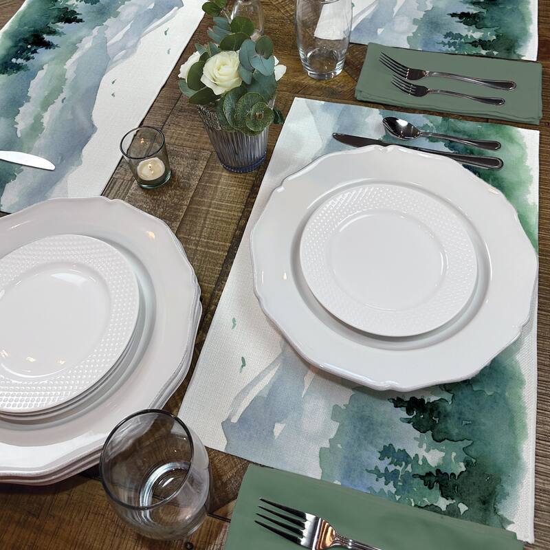 Northwest 4-Pack Poly-Cotton Blend Placemats Manufactured in The USA Machine Washable Dryer Safe