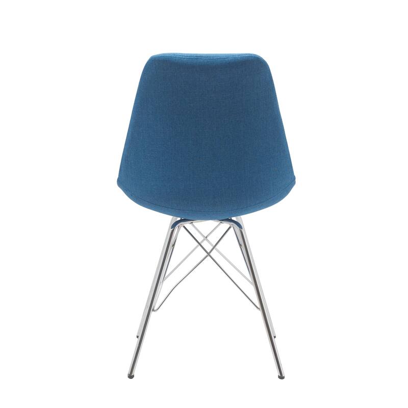 Porthos Home Upholstered Dining Chair with Chrome Metal Legs