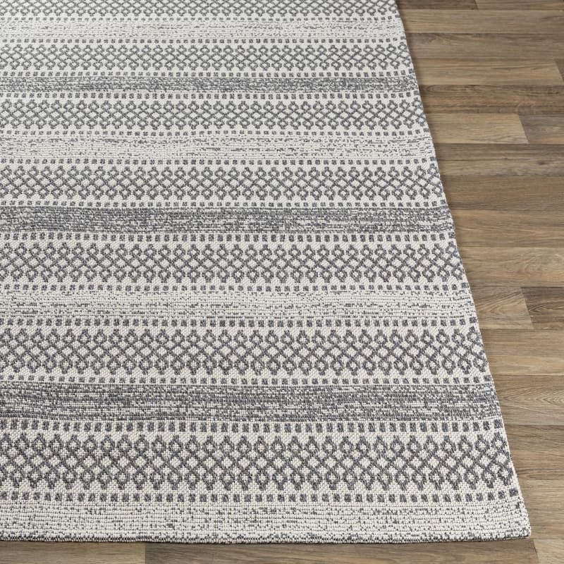Livabliss La Casa Moroccan Stripe Cotton Area Rug