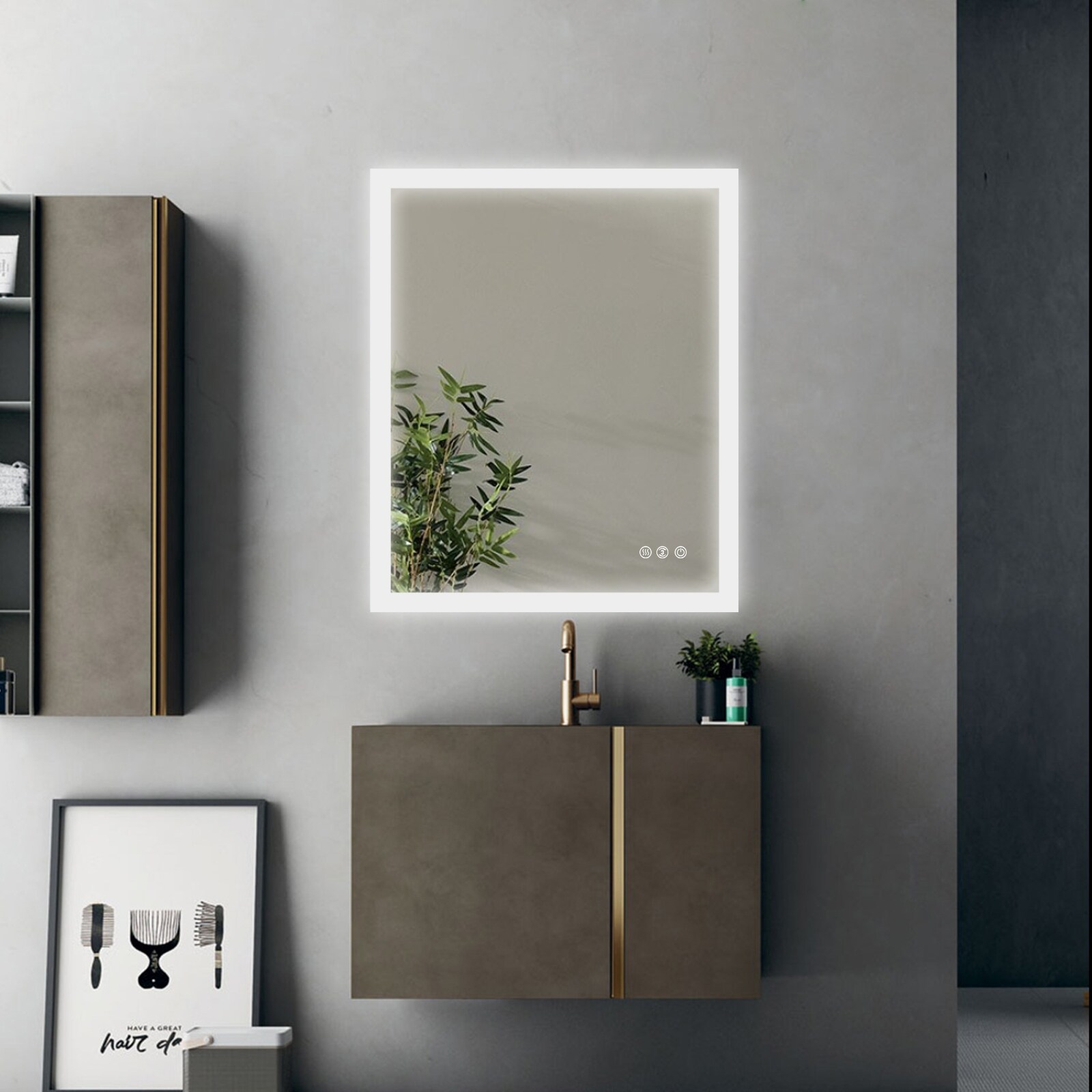 30"x36" LED Illuminated Wall Mount Bathroom Vanity Mirror w/ Motion Touch Sensor 