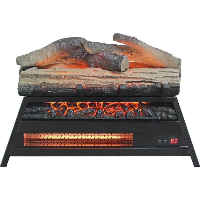 23 inch Electric Fireplace 3D Log set insert, Infrared Fireplace Heater for Indoor