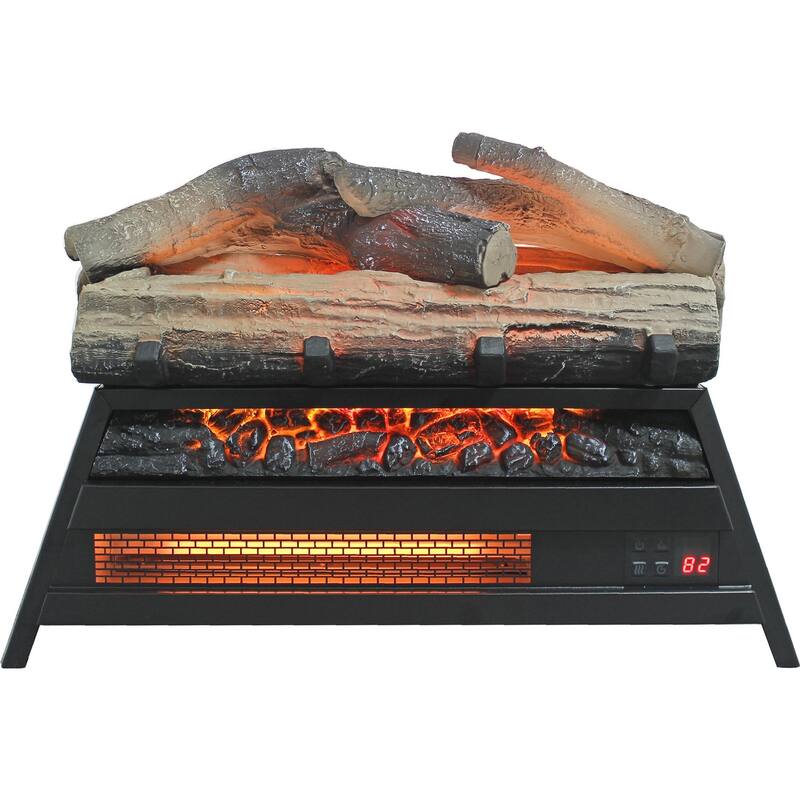 Infrared Electric Fireplace Heater Insert, 23-Inch with Remote Control and Realistic Flames
