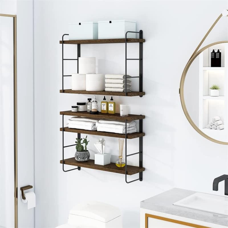 Wall Mounted Floating Shelves - 6"D x 50"W x 17"H