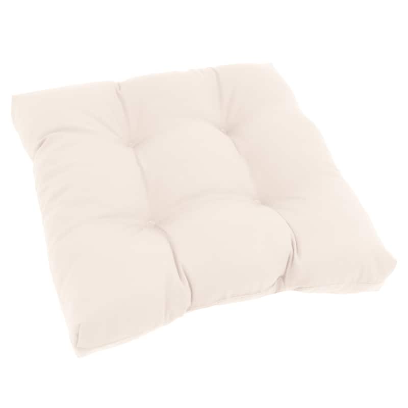 19-inch Twill Square Chair Cushion (Set of 1, 2, or 4) - 19" x 19" - Single - Natural