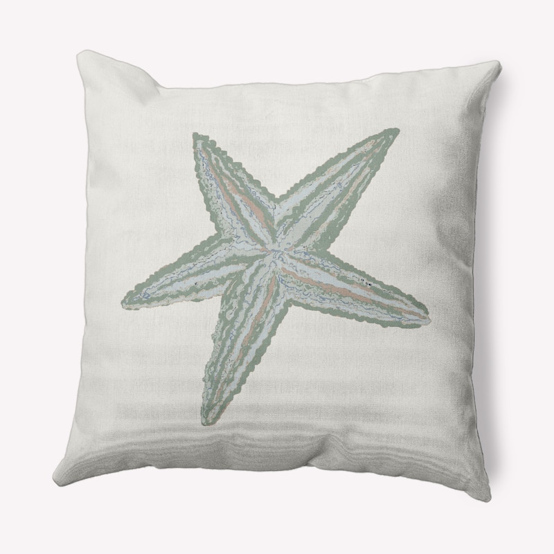 Starfish Nautical Decorative Indoor Pillow - Sage - 26" x 26"