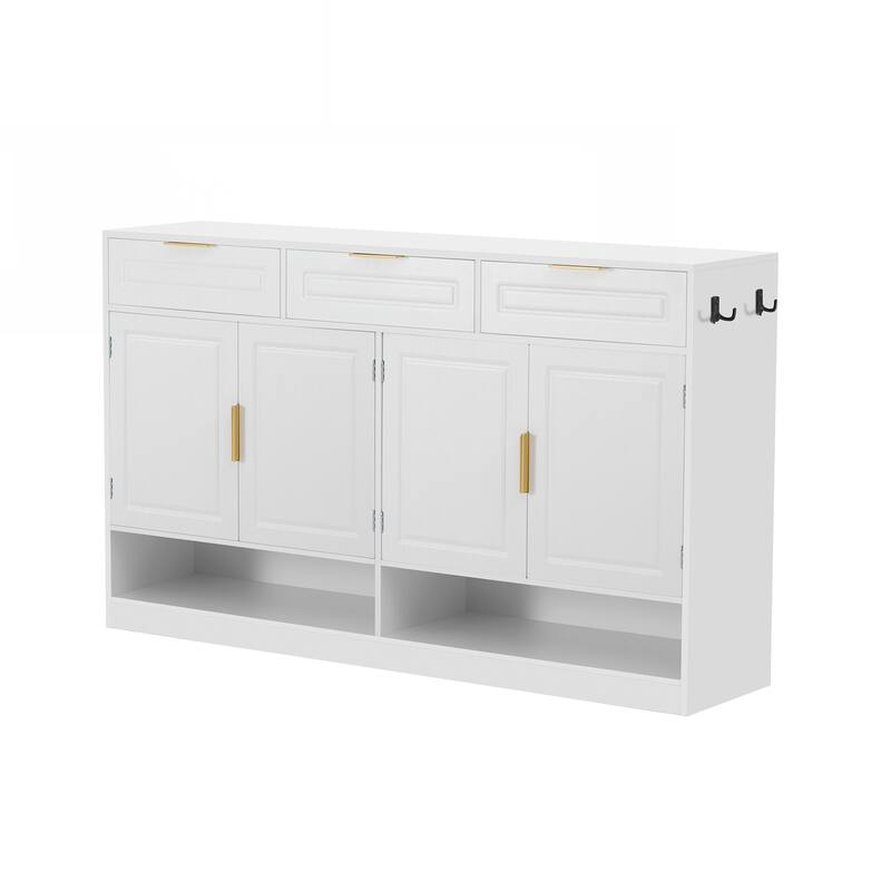 Farmhouse Sideboard with 3 Drawers & 4 Doors