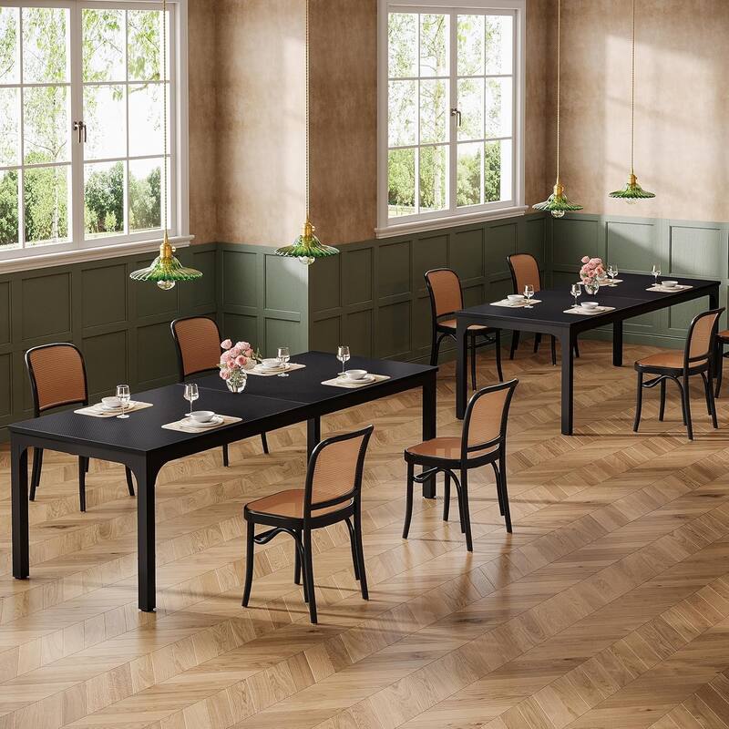 78.7" Rectangular Dining Table, Wood Kitchen Table for Home, Restaurant, Cafe, Office, Apartment, Bakery