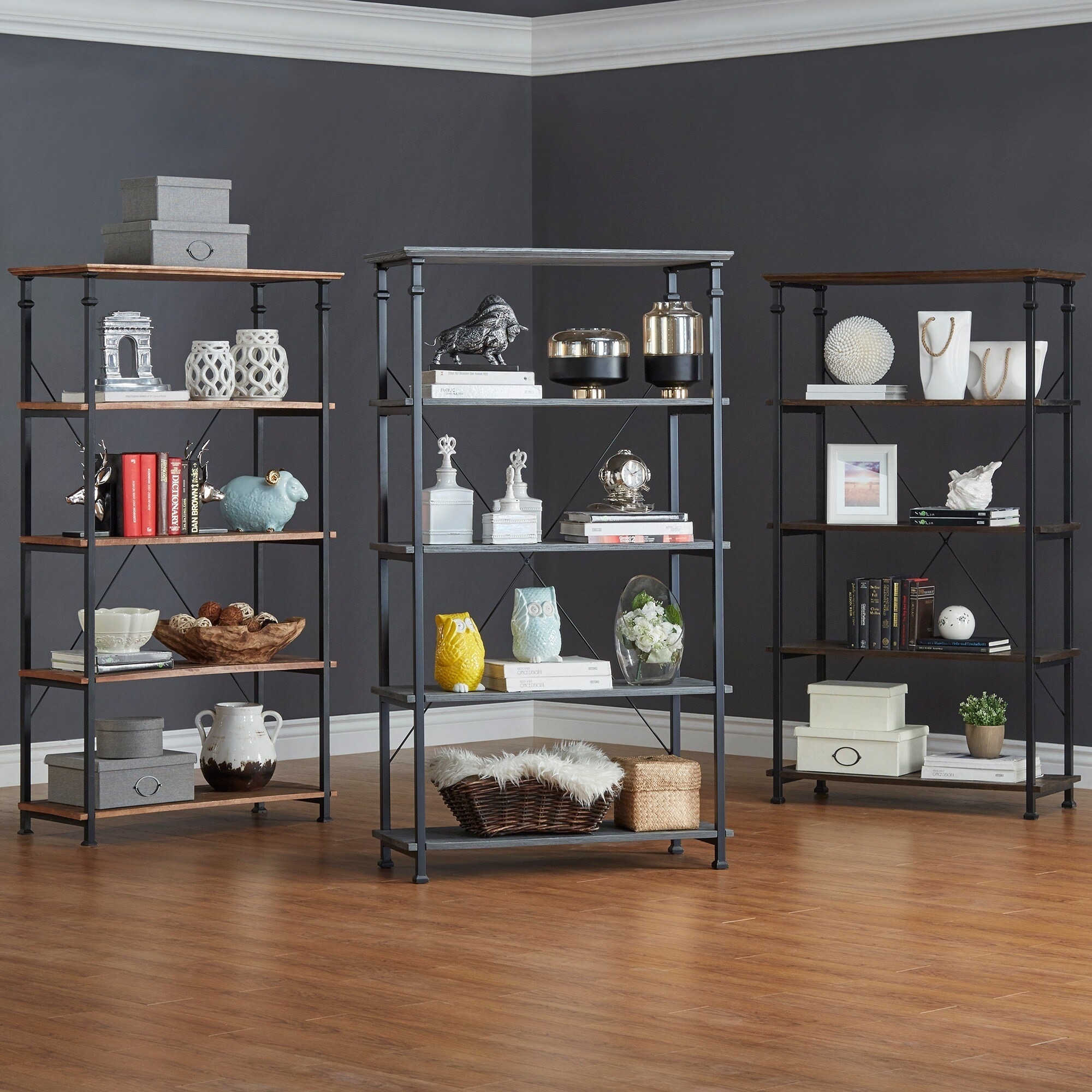 iNSPIRE Q Classic Myra Vintage Industrial Rustic 40-inch Bookcase