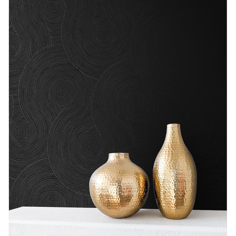 Seabrook Designs Swirl Geometric Prepasted Wallpaper - 20.9 in W x 33 ft. L