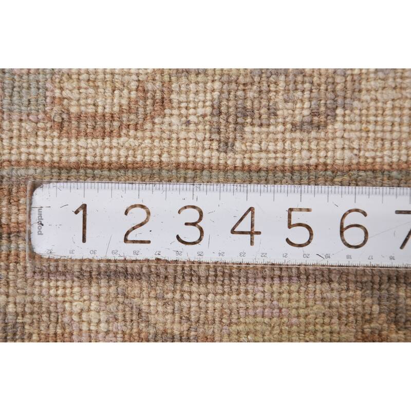 Hand Knotted Oriental 100% Wool Carpet Transitional All-Over Greys & Charcoal Oushak Area Rug - 11' 11'' X 9' 1''