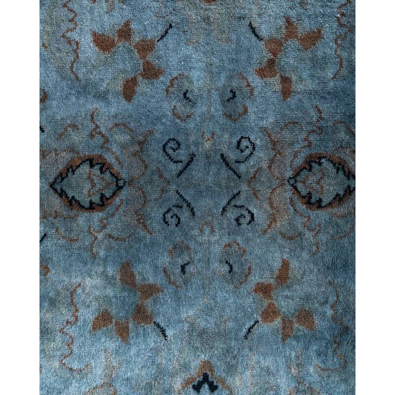 Fine Vibrance One-of-a-Kind Hand-Knotted Runner Rug - Gray, 2' 6" x 10' 4" - 2' 6" x 10' 4"
