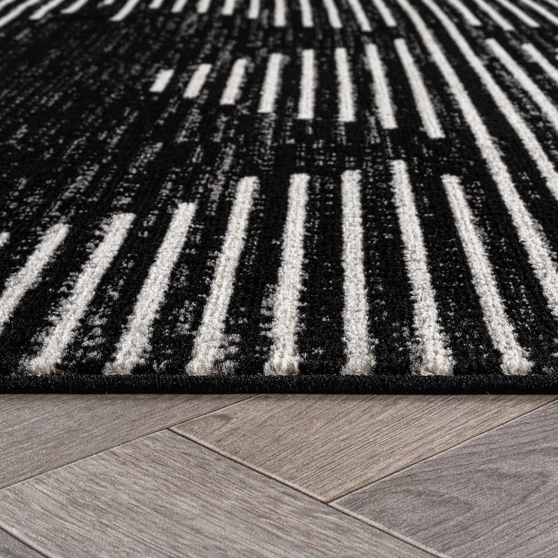 Modern Abstract Area Rug for Living Room, Bedroom, or Entryway - Low Pile Indoor Rug