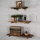 preview thumbnail 7 of 13, Furniture Pipeline Louisville 3-piece Wide Tiered Wall Shelf Set - 18", 24", and 30" Wide