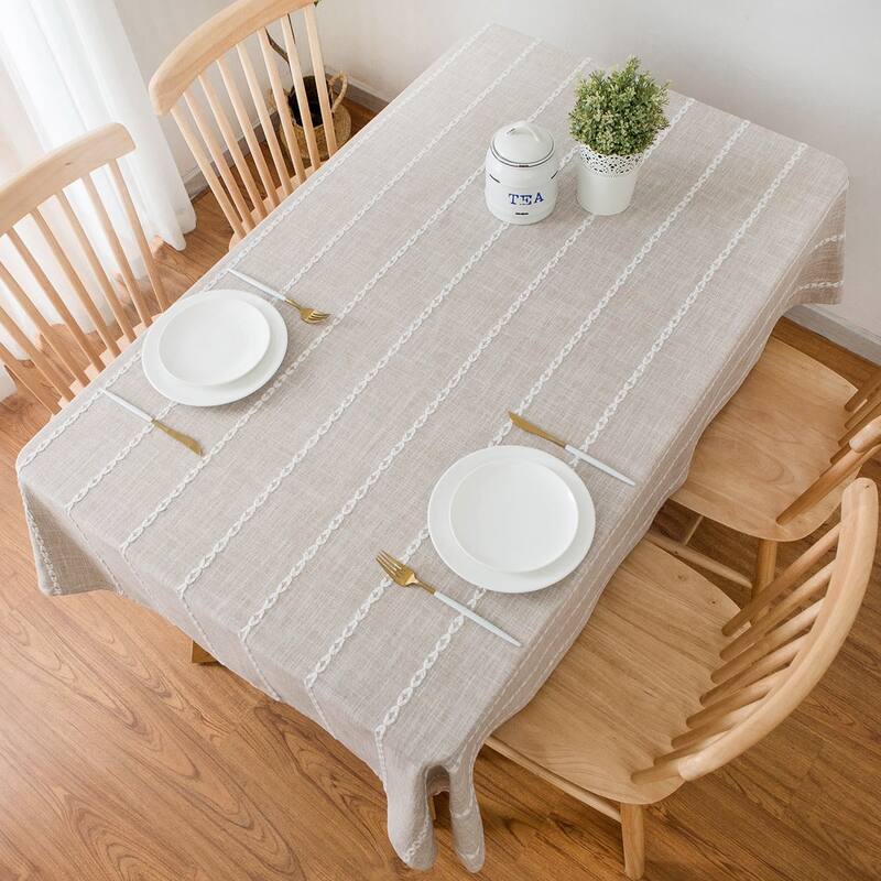 Enova Home 54"x 78" High Quality Rectangle Cotton and Polyester Tablecloth