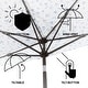 preview thumbnail 54 of 132, 9ft Half Market Umbrella, Scalloped, Crank, Tilt, UV, by JONATHAN Y