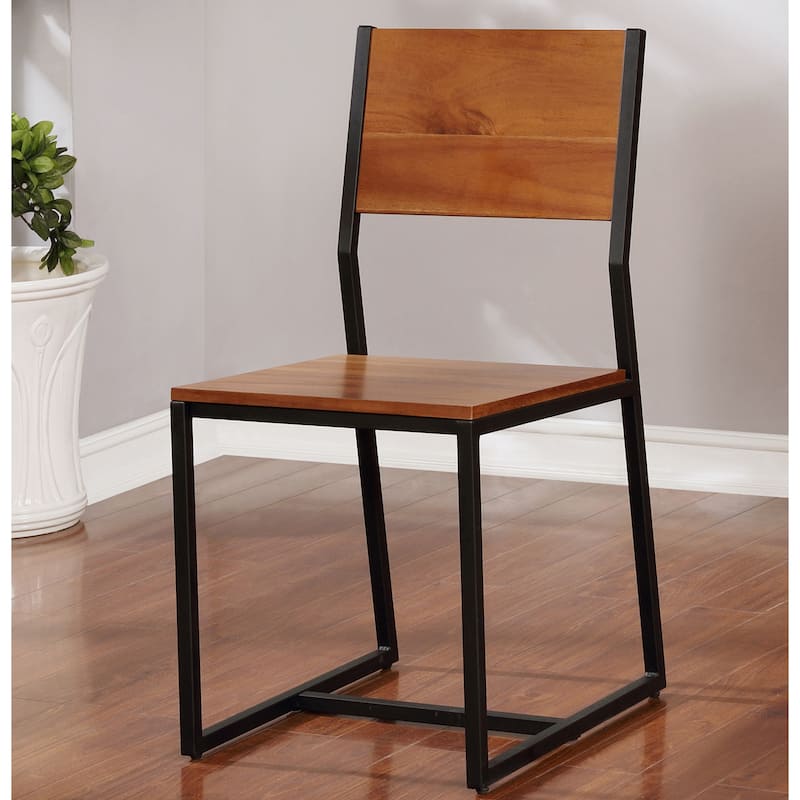 Melnik Contemporary Two-tone Metal U-shape Dining Chairs by Copper Grove (Set of 2)