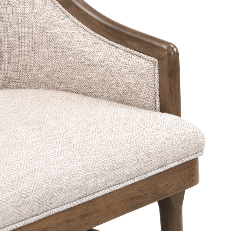 Christopher Knight Home - Farmhouse Dining Set with Modern Walnut-Finished Wooden Oval Dining Table and Upholstered Chairs