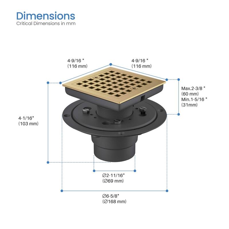 4" Tile-In Shower Drain