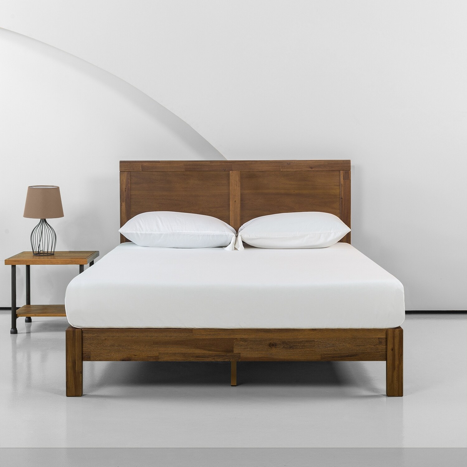 Shop Priage By Zinus Acacia Wood Platform Bed With Headboard