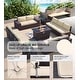 preview thumbnail 77 of 125, Kullavik 13 Pieces Outdoor Patio Furniture Set with Fire Pit Table w/ Wide Armrests