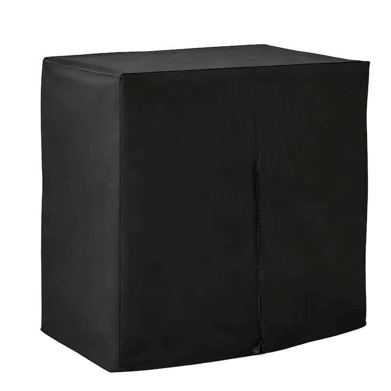 39.5" Outdoor Grill Cart & Pizza Oven Table with Stainless Steel Top, Storage Cabinet, and Waterproof Cover