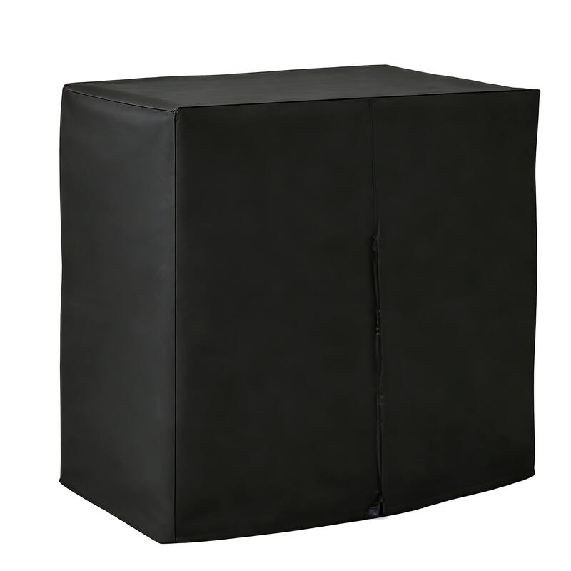 45" Metal Outdoor Grill Cart with Storage Cabinet, Outdoor Kitchen Island with Foldable Table on Wheels for BBQ