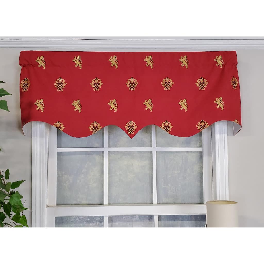 RLF Home Design Medieval Regal Valance Color Vermillion Red