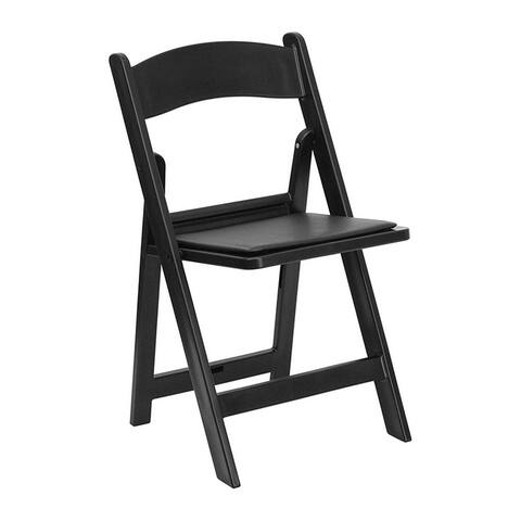 HERCULES Series 1000 lb. Capacity Black Resin Folding Chair - Black