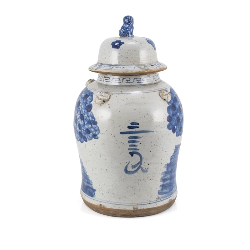 Vintage Temple Jar Enchanted Children Motif - Small