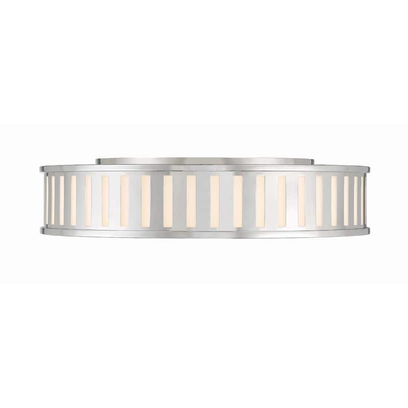 Kendal 4 Light Polished Nickel Ceiling Mount - 22.5"W x 5.25"H