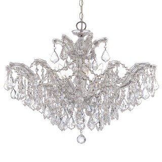Maria Theresa 6 Light Clear Crystal Chrome Chandelier - 27'' W x 20'' H