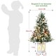 preview thumbnail 2 of 6, 3 FT Artificial Christmas Tree with Snowflakes and Red Berries，Set of 2