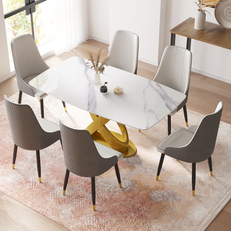 Modern Dining Table - 63 inch - White