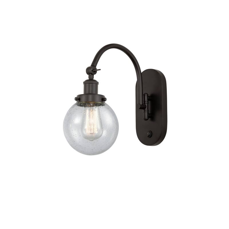 Innovations Lighting 918-1W-13-6 Beacon Sconce Beacon 13" Tall Wall - Oil Rubbed Bronze / Seedy
