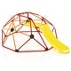 preview thumbnail 3 of 23, Kids Climbing Dome with Slide and Fabric Cushion for Garden Yard - 96" x 72" x 36" (L x W x H) Orange