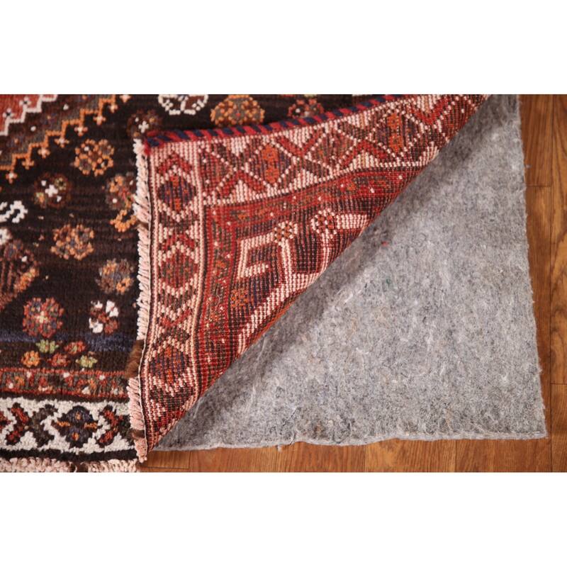 Tribal Qashqai Persian Vintage Area Rug Hand-Knotted Wool Carpet - 5'2"x 7'9"