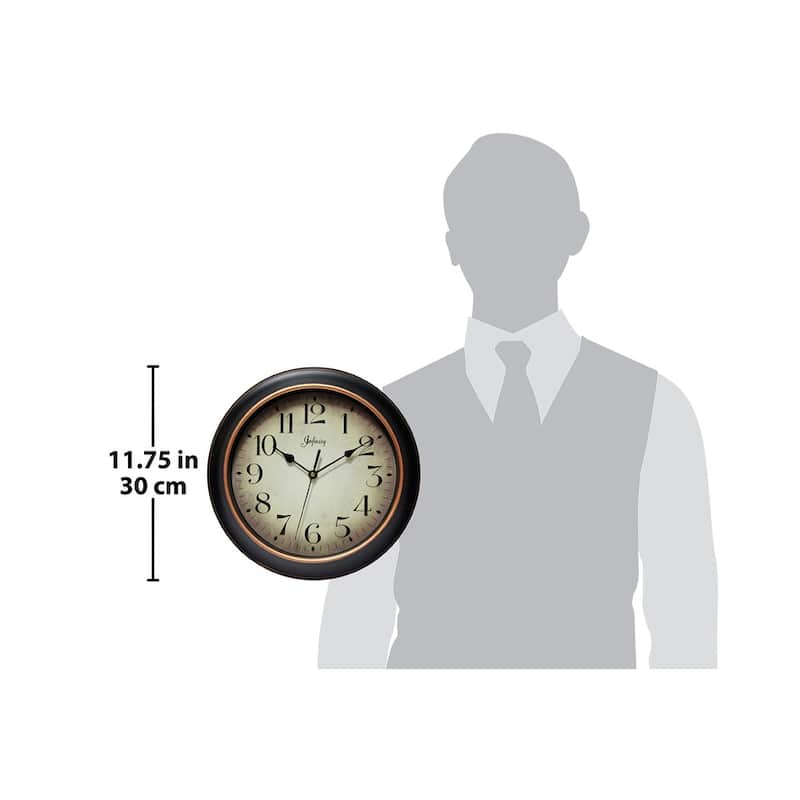 Copper Grove Kaffir 12-inch Classic Kitchen Round Clock - 12 x 2 x 12 - 12 x 2 x 12