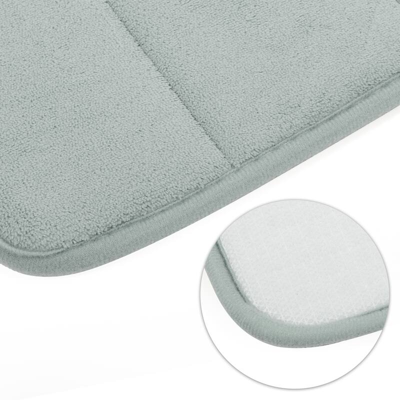 2 Pcs Memory Foam Bathroom Mat Non Slip Soft Bath Mats Rugs, Machine Washable
