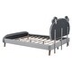 preview thumbnail 6 of 42, Full Size Upholstered Platform Bed with Animal Shaped Headboard