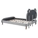 preview thumbnail 24 of 42, Upholstered Full Platform Bed with Animal Headboard