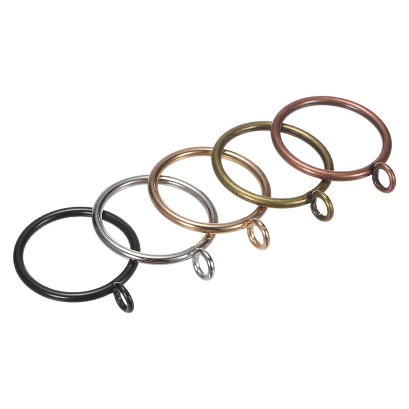 40-Pack Curtain Rings W Eyelet, I D Metal Rings for Curtain Rods