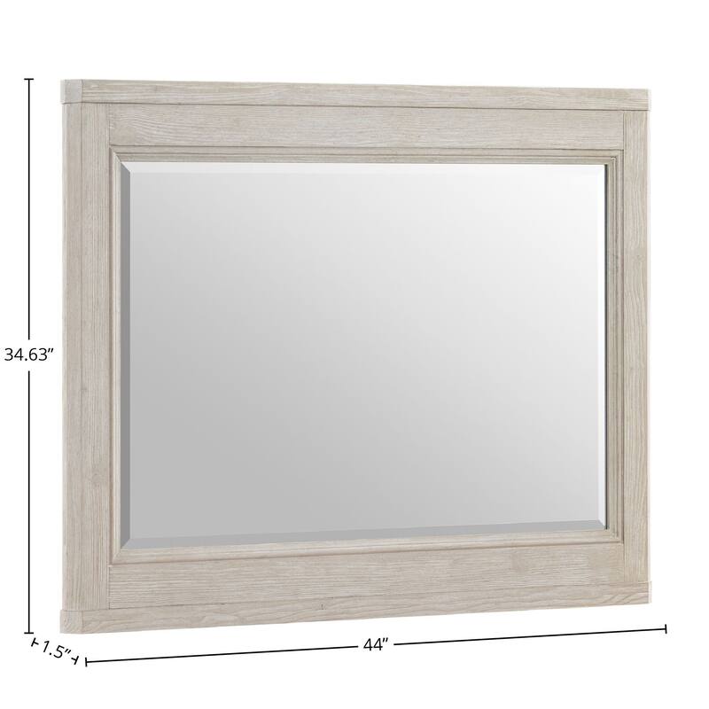 Carlson Solid Pine Landscape Mirror, Washed Linen