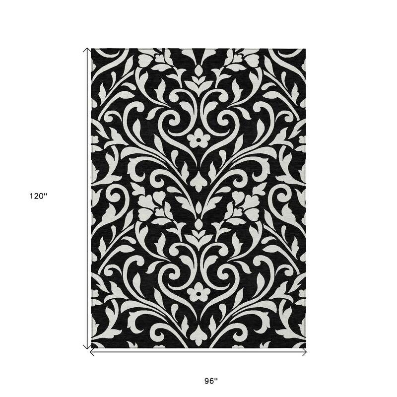 HomeRoots Floral Transitional Rectangle Outdoor Rug