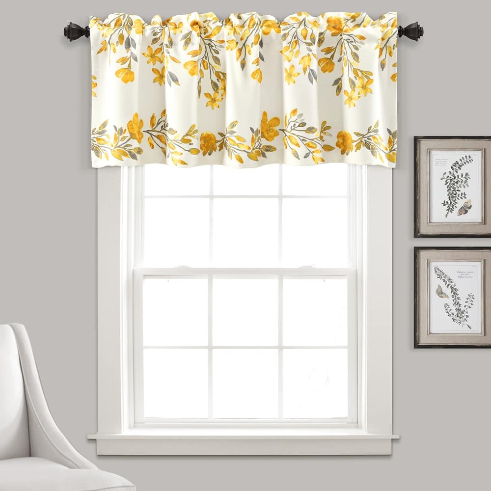 Lush Decor Tanisha Room Darkening Window Curtain Valance - 18" x 52"
